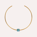 Paloma Choker Necklace with Turquoise Stone Charm