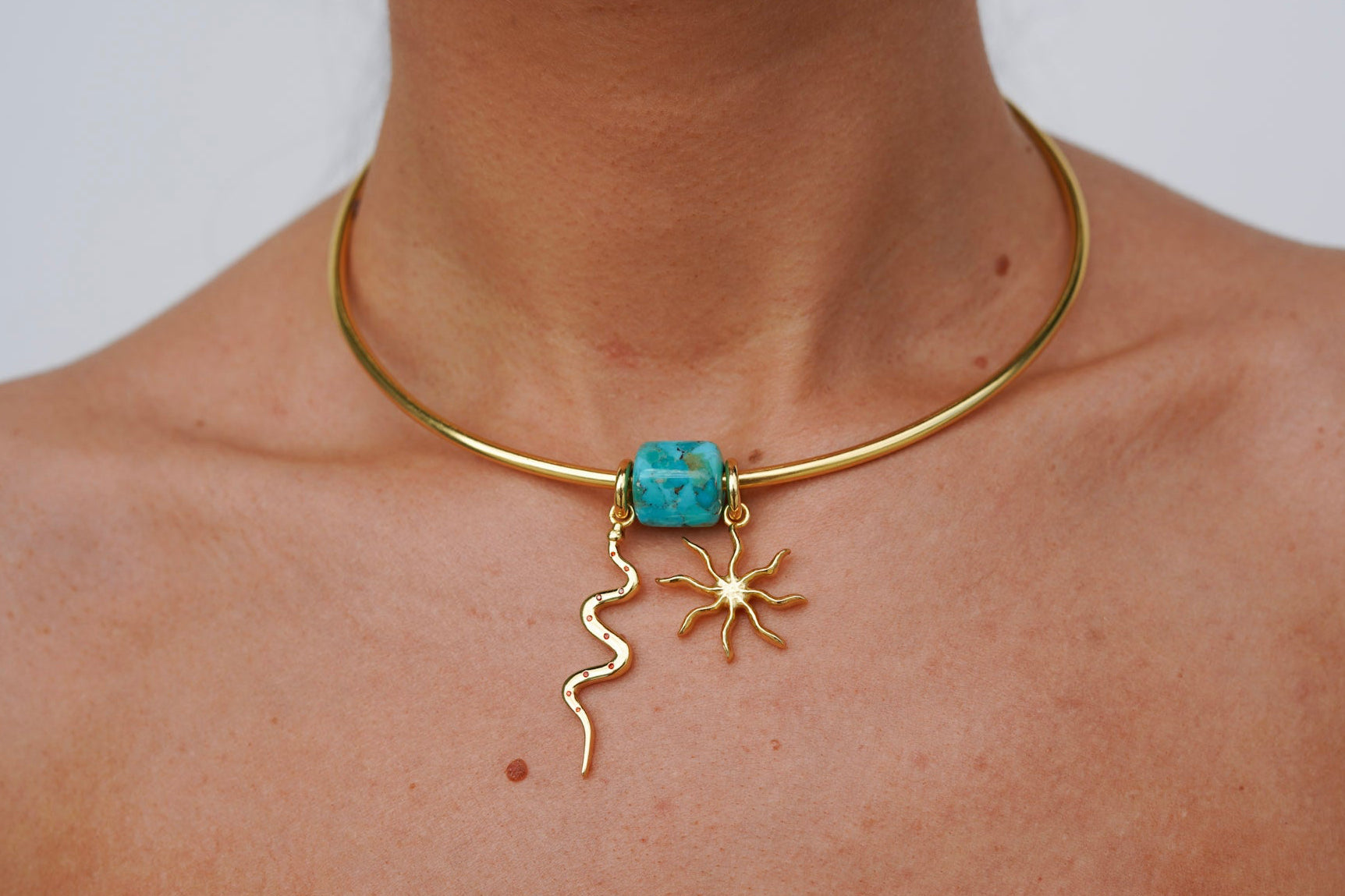Blue Mohave Turquoise Charm