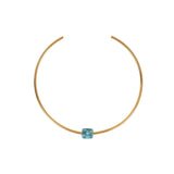 Paloma Choker Necklace with Turquoise Stone Charm