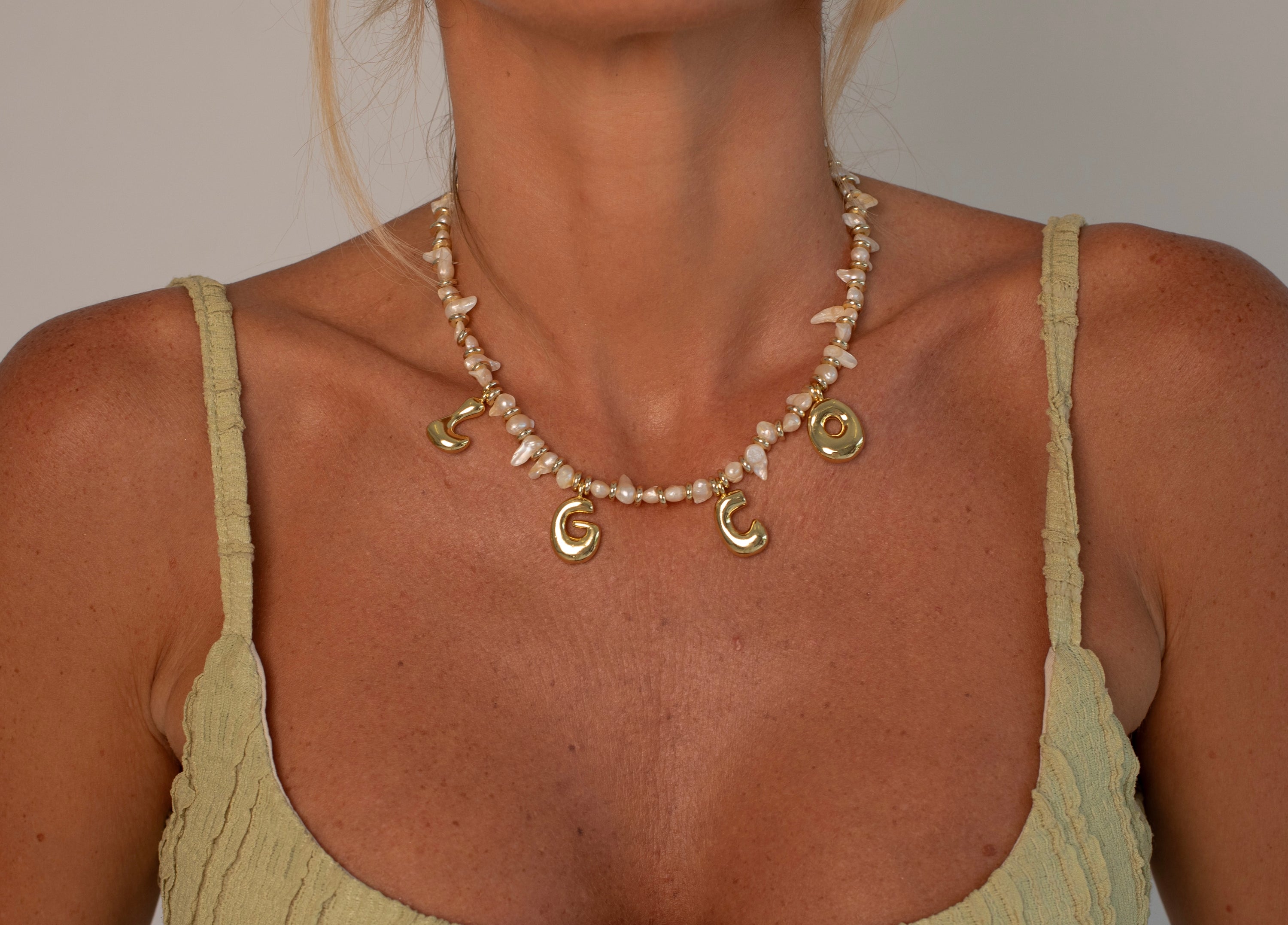 Initial Pearl Necklace
