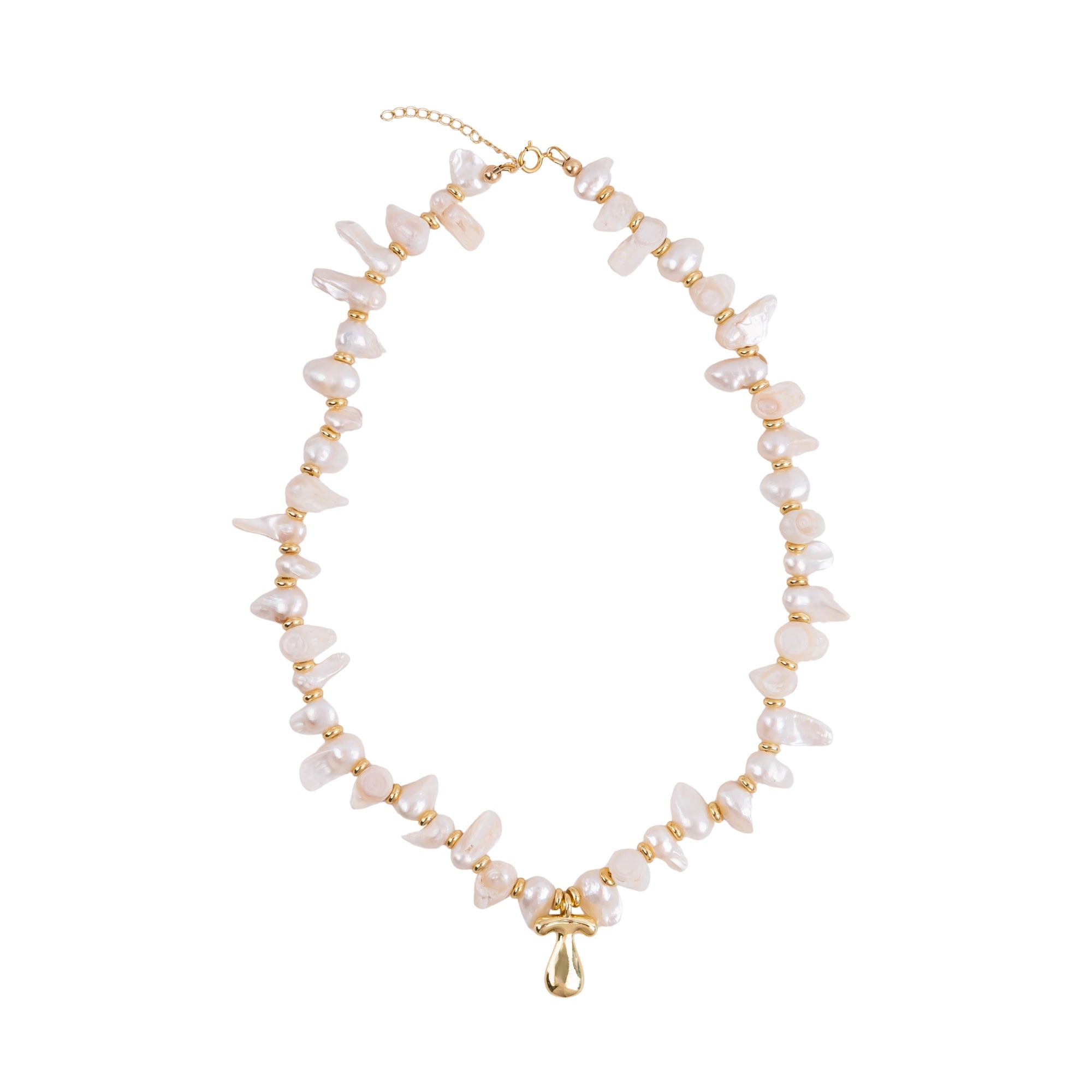 Chunky Pearl Initial Necklace