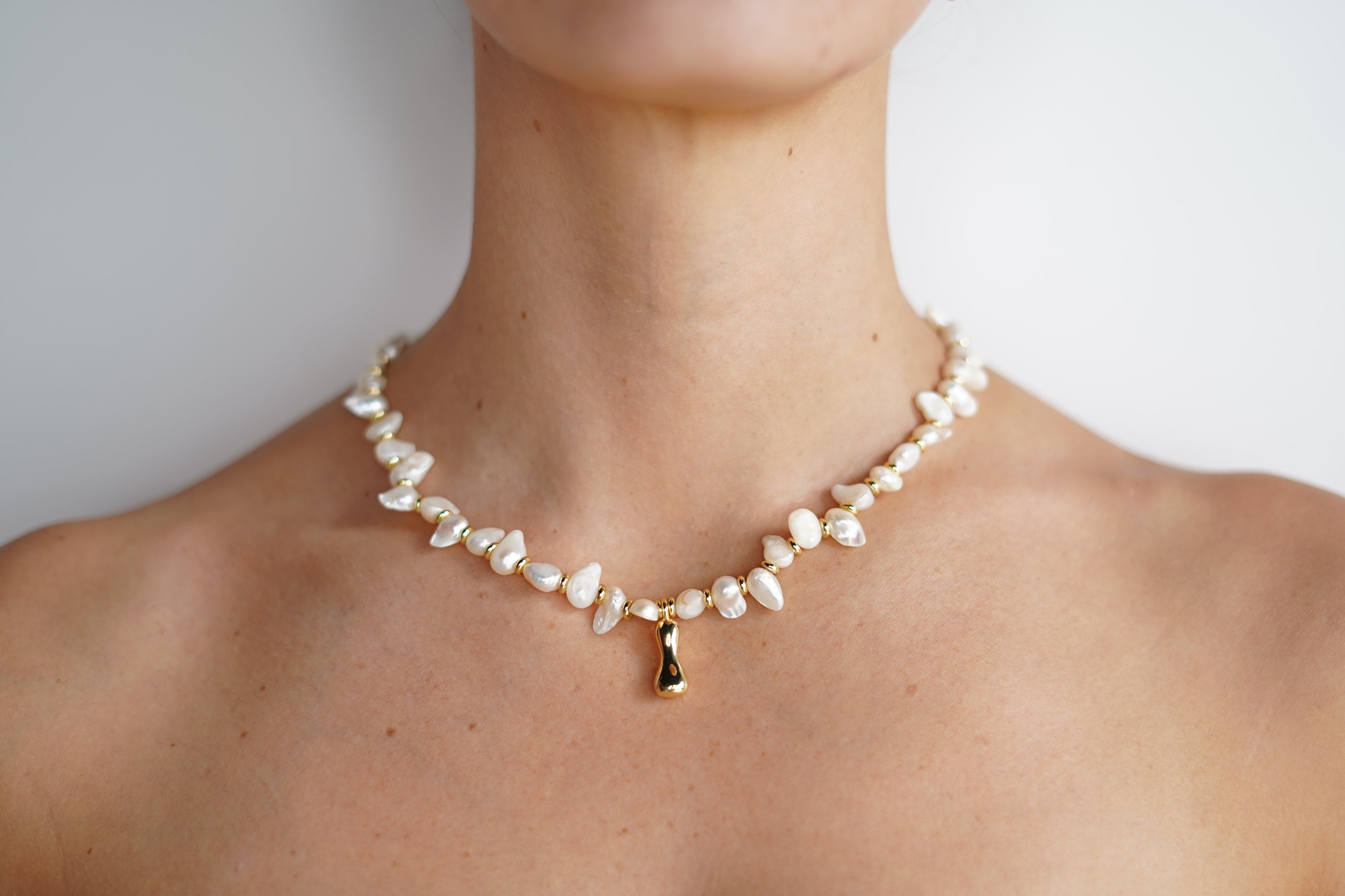 Pearl Initial Necklace