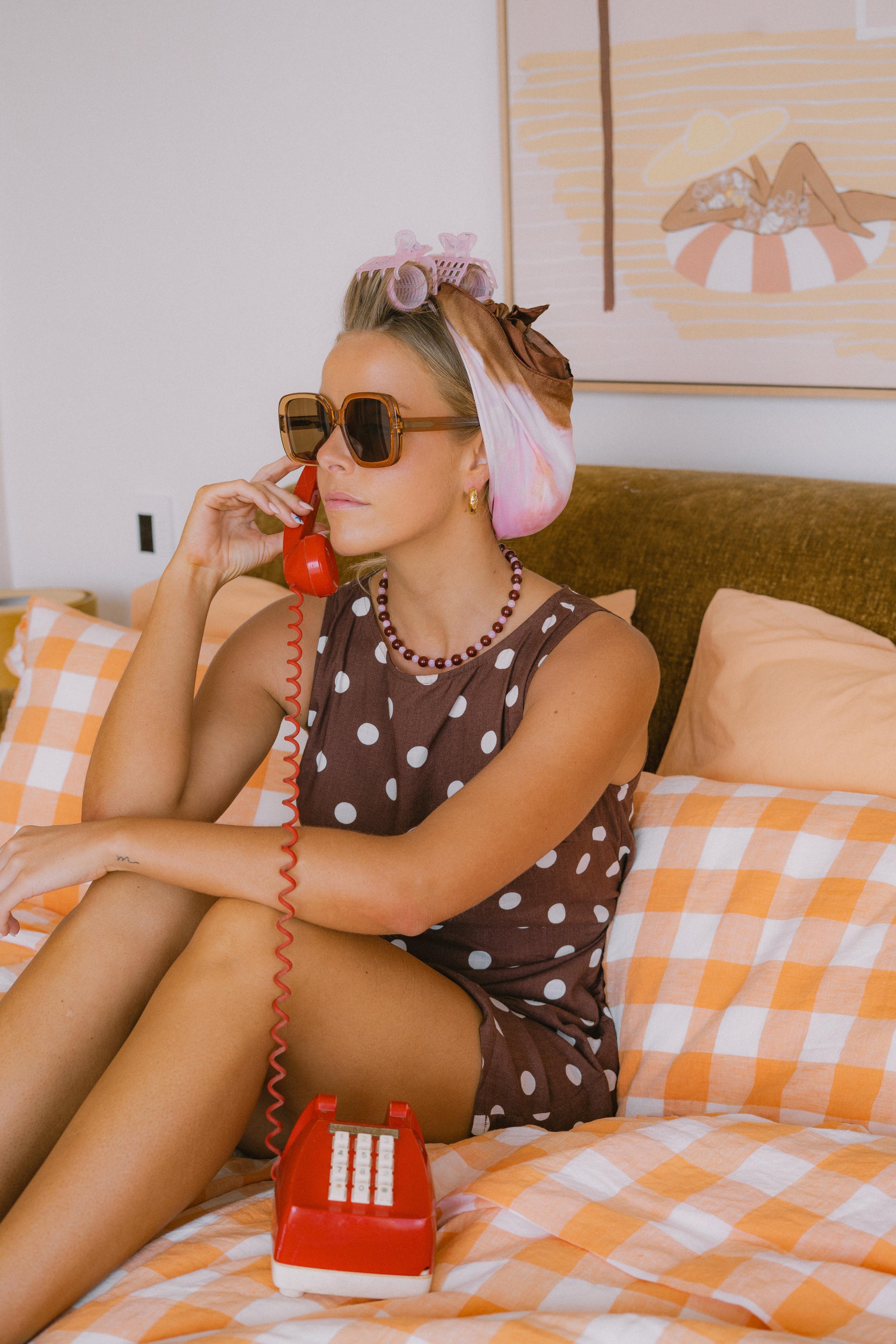 Ruby Hoop Earrings - GREEN