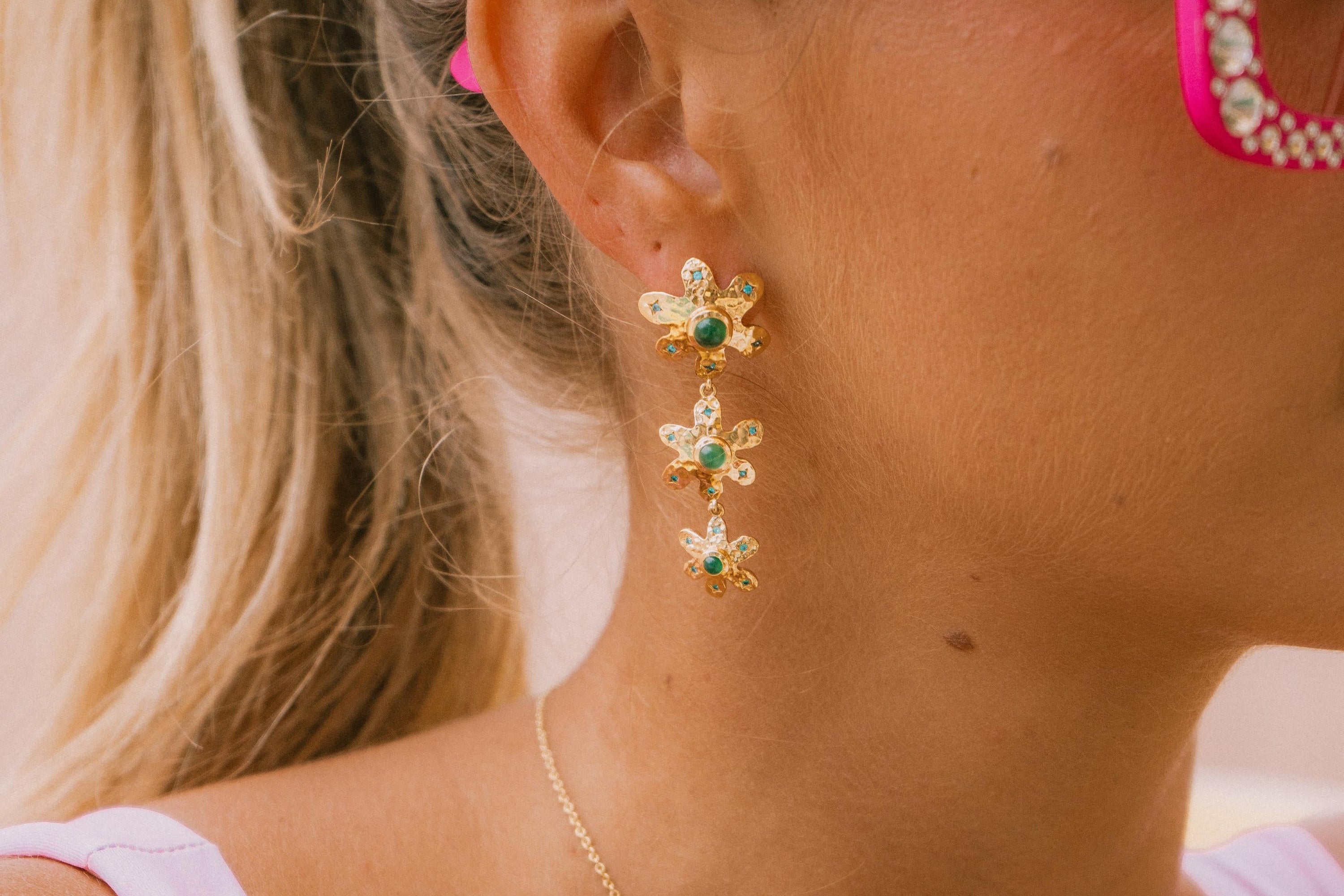 Flower Drop Earrings