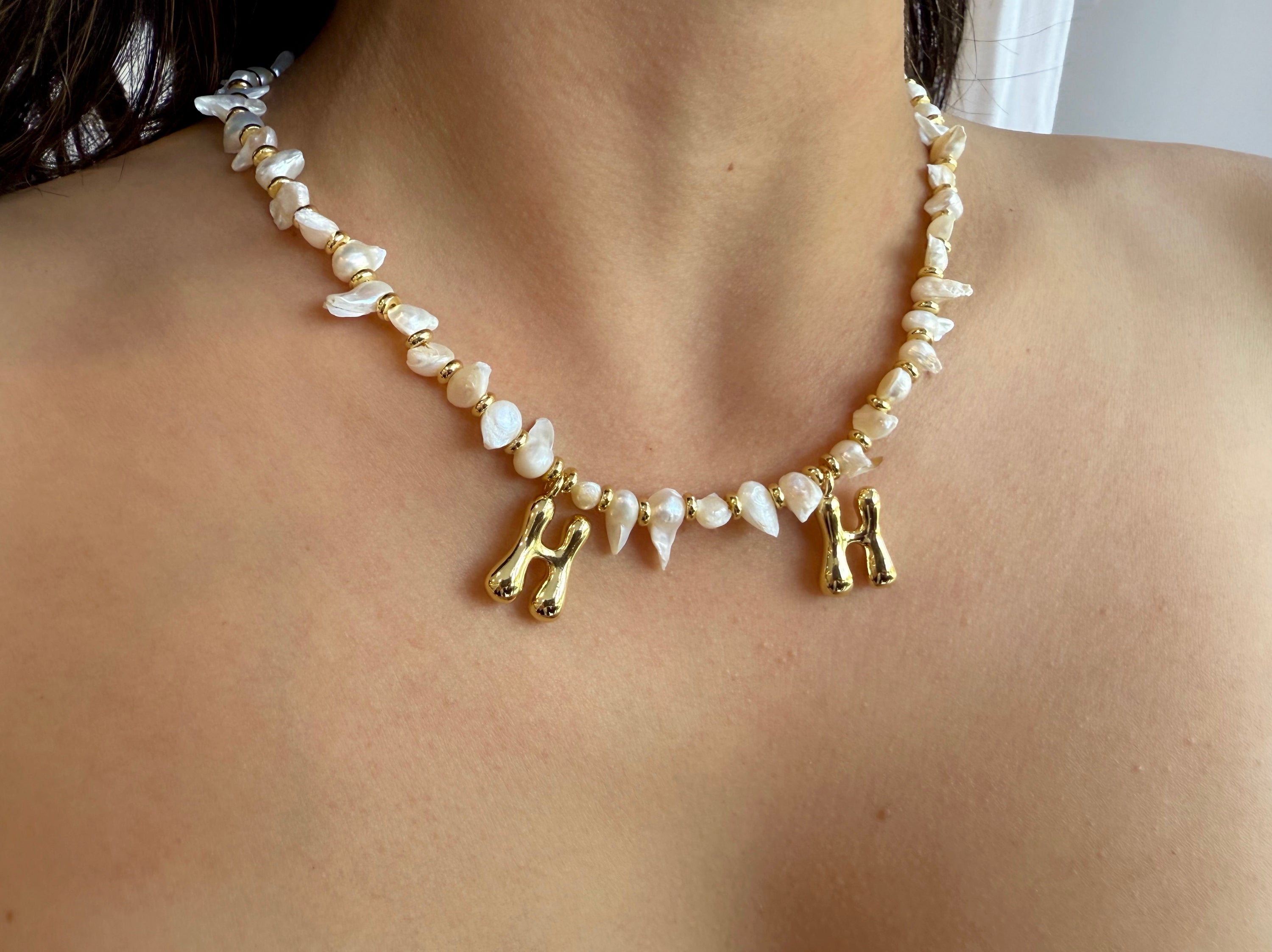 Initial Pearl Necklace