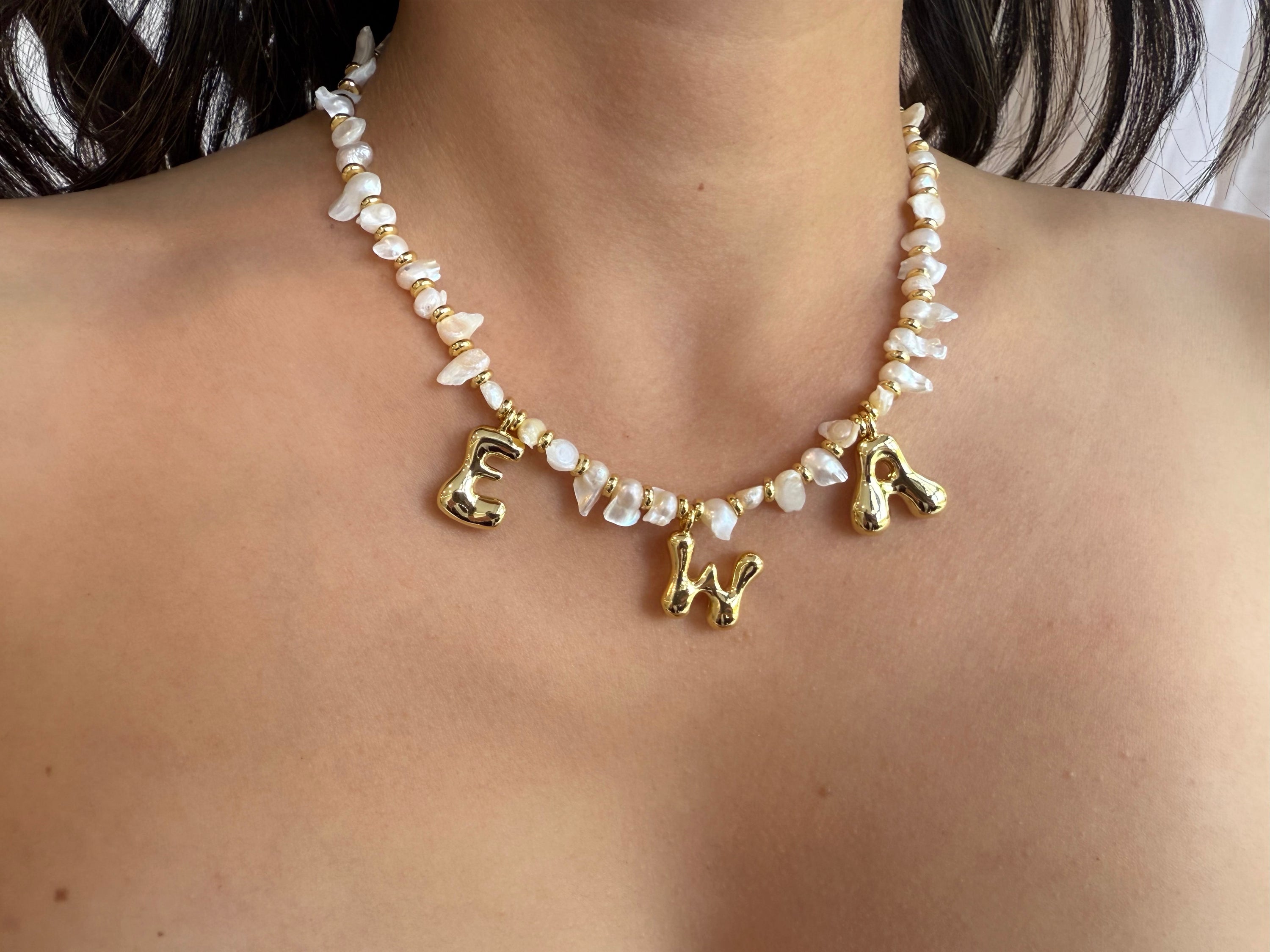 Initial Pearl Necklace