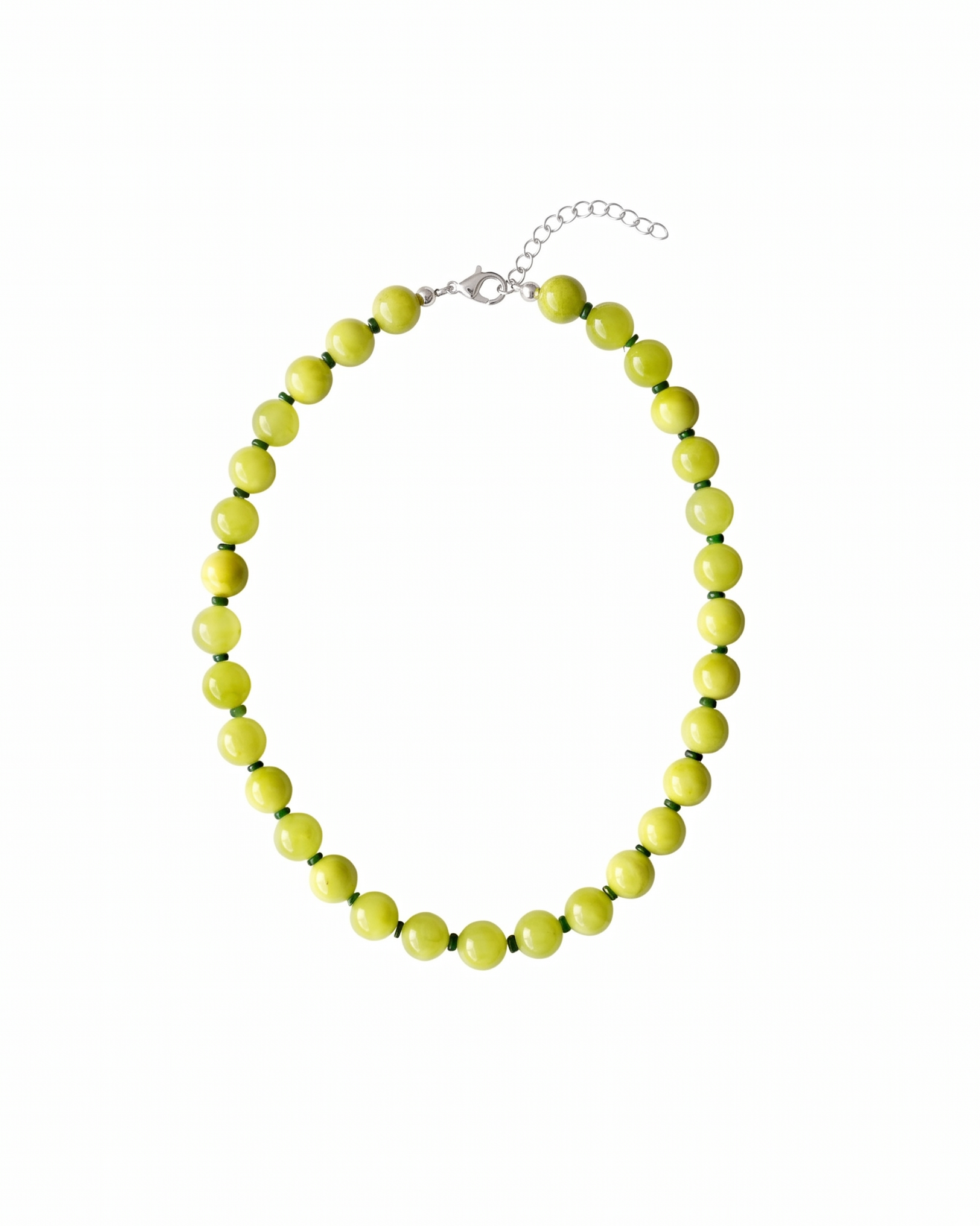 SILVER Lola Green Necklace
