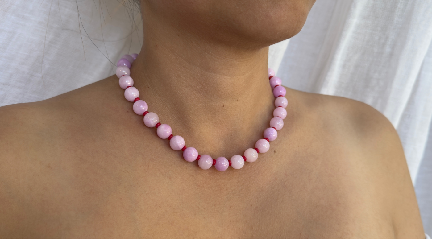 SILVER Lola Pink Necklace