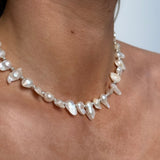 SILVER - Chunky Pearl Necklace