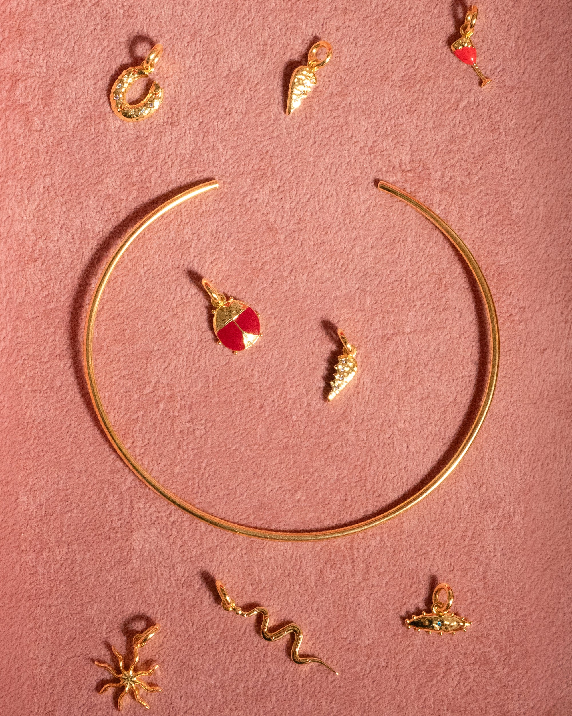 Paloma Charm Choker Necklace