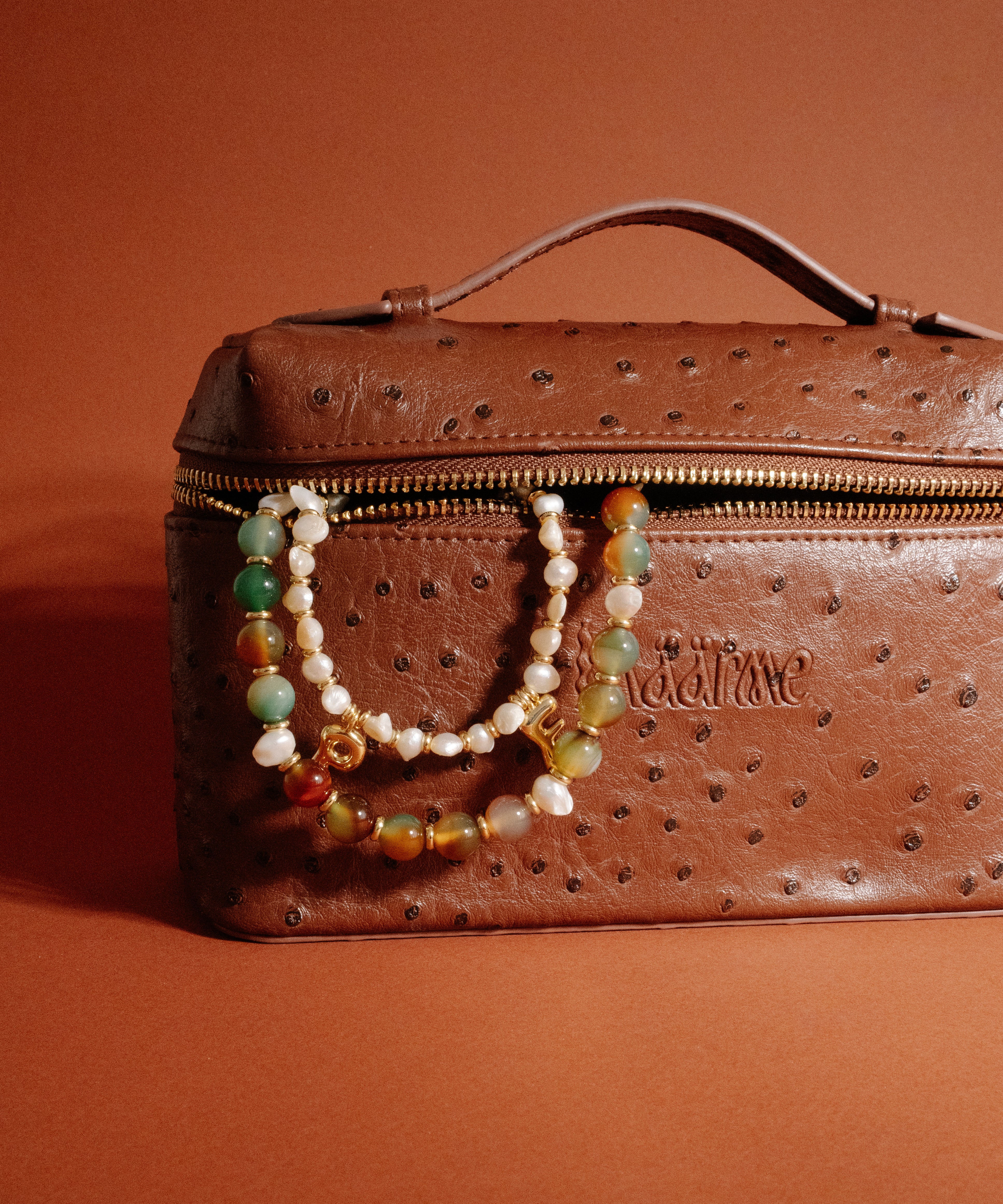 Goldie Jewellery Travel Bag Chocolate