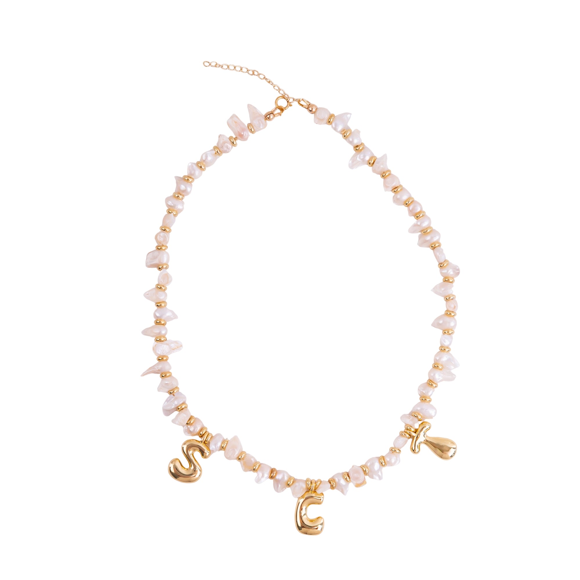 Pearl Initial Necklace