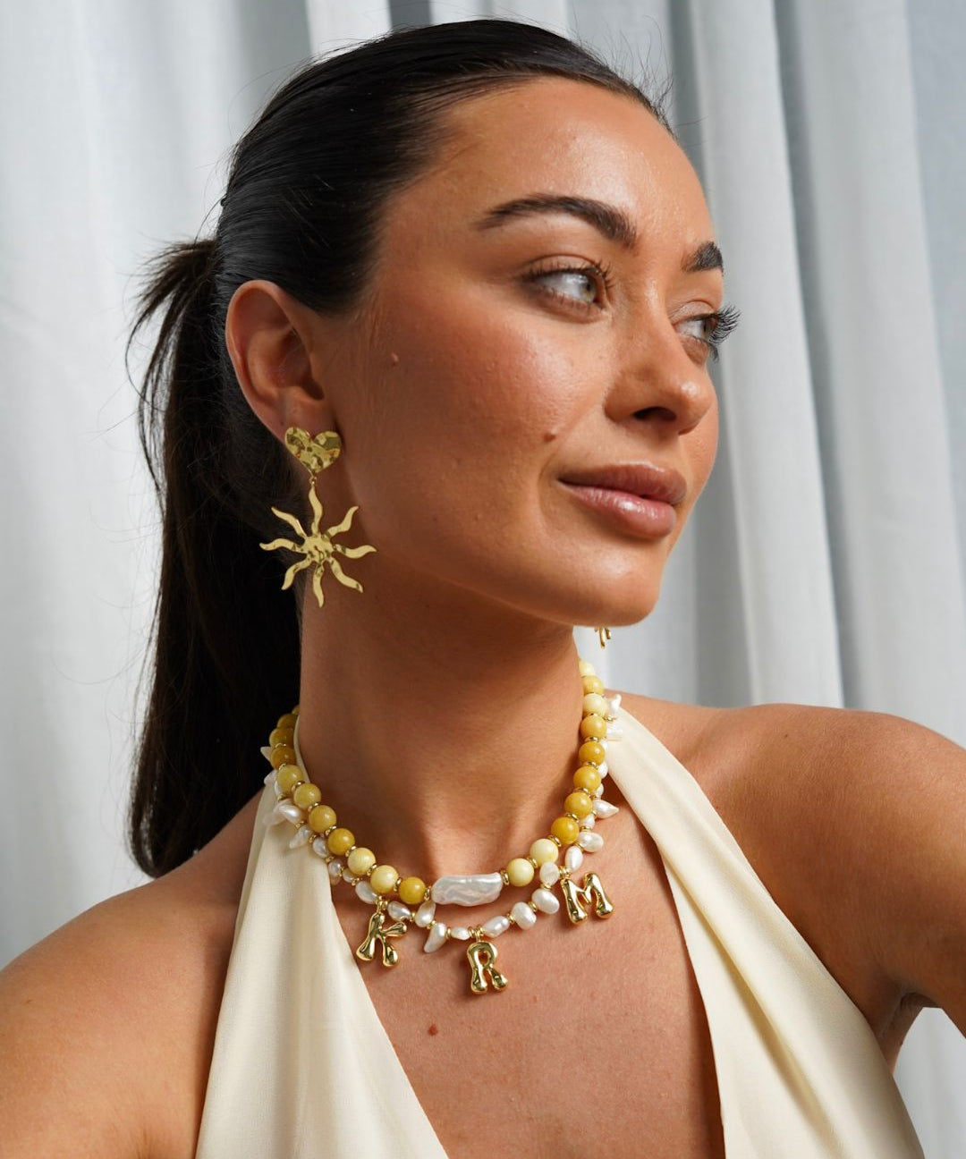 Pearl Initial Necklace